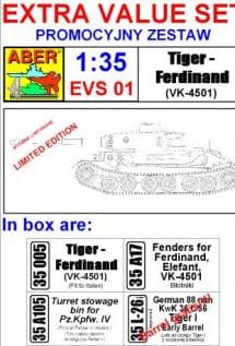 Przejdź do produktu ABER EVS01 - 1:35 Tiger Ferdinand (VK-4501) - Extra Value Set