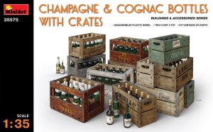 MINIART 35575 - 1:35 Champagne & Cognac bottles w/crates