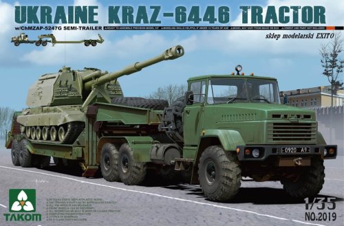 Przejdź do produktu TAKOM 2019 - 1:35 Ukraine KrAZ-6446 Tractor w/ ChMZAP-5247G Semi-Trailer