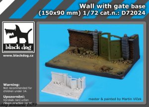 BLACK DOG D72024 - 1:72 Wall with gate base (150 x 90 mm)