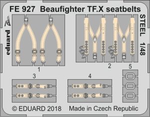 EDUARD FE927 - 1:48 Beaufighter TF.X seatbelts - Steel