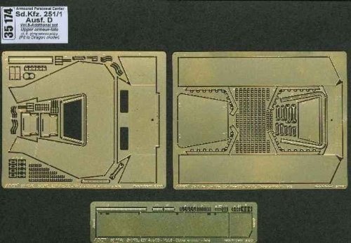Przejdź do produktu ABER 35174 - 1:35 Sdkfz.251/1 Ausf.D vol.8 - Additional set - Upper armour - late