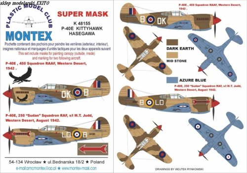 Przejdź do produktu MONTEX K48155 - 1:48 P-40 E Desert RAF