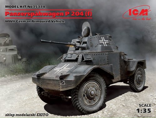 Przejdź do produktu ICM 35374 - 1:35 Panzerspahwagen P-204 (f) WWII German Armoured Vehicle