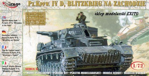 Przejdź do produktu MIRAGE 72854 - 1:72 Pz.Kpfw. IV D - Blitzkrieg na zachodzie