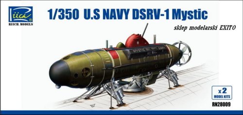Przejdź do produktu RIICH MODELS 28009 - 1:350 U.S.Navy Deep Submergence Rescue Vehicle DSRV-1 Mystic - 2 kits