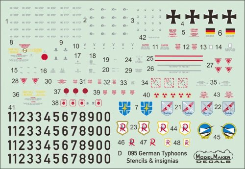 Przejdź do produktu MODELMAKER D72095 - 1:72 German Typhoons Stencils & insignias
