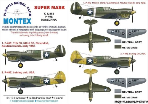 Przejdź do produktu MONTEX K32152 - 1:32 P-40 E USAAF