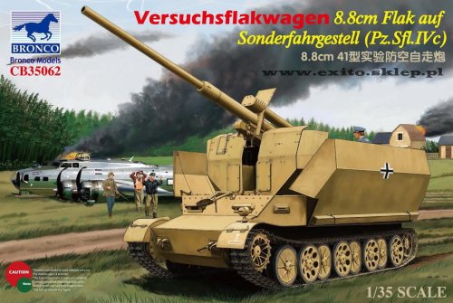Przejdź do produktu BRONCO CB 35062 - 1:35 Versuchflakwagen 8,8cm Flak auf Sonderfahrgestell (Pz.Sfl.IVc)