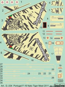 MODELMAKER D72034 - 1:72 Portuguese F-16 NTM 2011