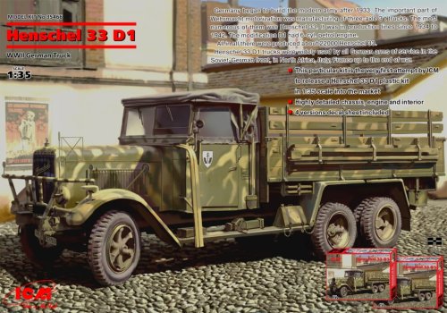 Przejdź do produktu ICM 35466 - 1:35 Henschel 33D1 WWII German Army Truck