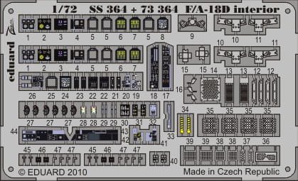 Przejdź do produktu Eduard SS364 - 1:72 F/A-18D interior