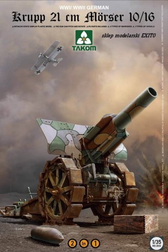 Przejdź do produktu TAKOM 2032 - 1:35 Krupp 21 cm Morser 10/16 German WWI / WWII