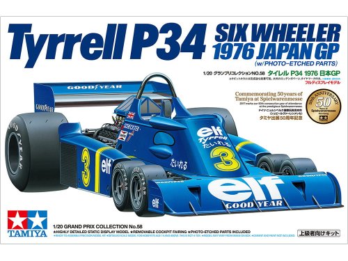 Przejdź do produktu TAMIYA 20058 - 1:20 Tyrrell P34 Six Wheeler (w/Photo-Etched Parts)