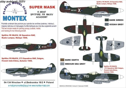 Przejdź do produktu MONTEX K48047 - 1:48 Spitfire FR Mk.XIV