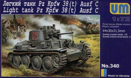 Przejdź do produktu UNIMODELS 340 - 1:72 Light Tank PzKpfw 38 (t) Ausf.C