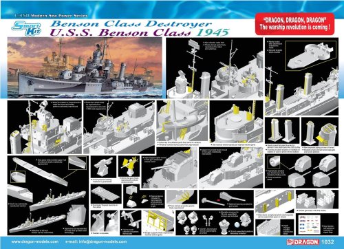 Przejdź do produktu DRAGON 1032 - 1:350 U.S.S. Benson DD-421 1945