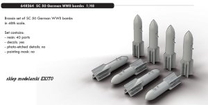 EDUARD 648264 - 1:48 SC 50 German WWII bombs