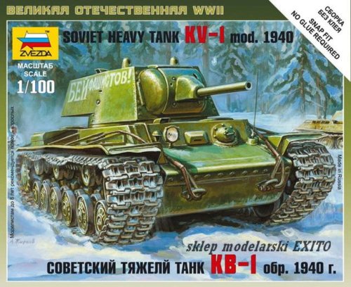 Przejdź do produktu ZVEZDA 6141 - 1:100 Soviet Heavy Tank KV-1 mod. 1940