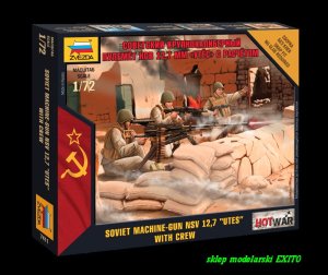 ZVEZDA 7411 - 1:72 Soviet Machine-Gun NSV 12,7 Utes with Crew
