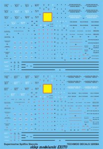 TECHMOD 32059 - 1:32 Supermarine Spitfire Mk.I - XVI Stencils
