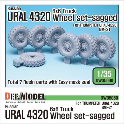Przejdź do produktu DEF MODEL DW35060 - 1:35 URAL 4320 Truck / BM-21 Sagged Wheel set