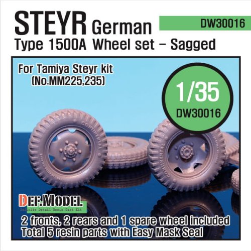 Przejdź do produktu DEF MODEL DW30016 - 1:35 German Steyr 1500A Wheel set Sagged