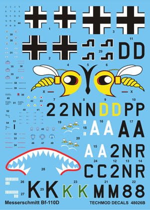 Przejdź do produktu TECHMOD 48026 - 1:48 Messerschmitt Bf-110D