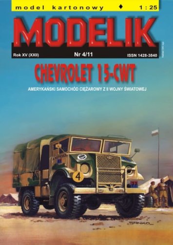 Przejdź do produktu MODELIK 1104 - 1:25 Chevrolet 15 CWT Amerykański samochód ciężarowy z II WŚ