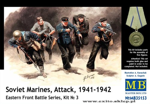 Przejdź do produktu MASTER BOX 35153 - 1:35 Soviet Marines Attack 1941-42. Eastern Front Battle Series Kit No 3