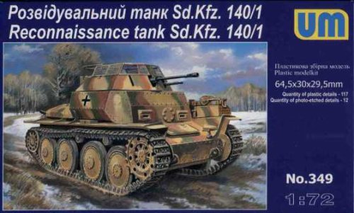 Przejdź do produktu UNIMODELS 349 - 1:72 Reconnaissance tank Sd.Kfz 140/1
