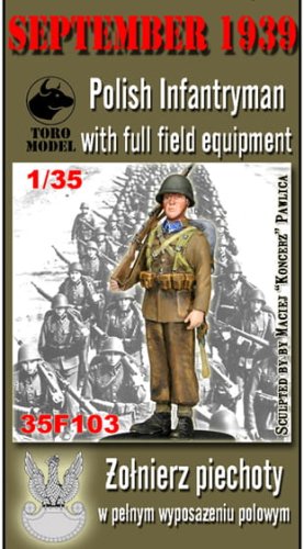 Przejdź do produktu TORO MODEL 35F103 - 1:35 Wrzesień 1939 - Żołnierz piechoty w pełnym wyposażeniu polowym