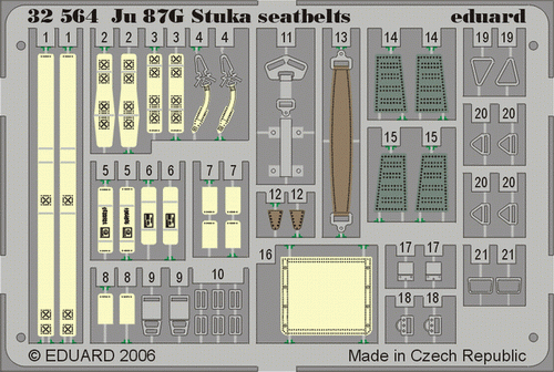 Przejdź do produktu EDUARD 32564 - 1:32 Ju 87 Stuka seatbelts