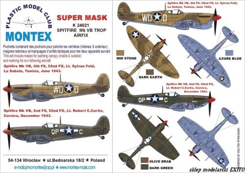 Przejdź do produktu MONTEX K24021 - 1:24 Spitfire Mk.VB Trop