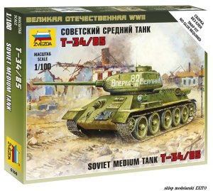 ZVEZDA 6160 - 1:100 Soviet Medium Tank T-34/85