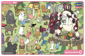 HASEGAWA 64763 - 1:35 Creator Works MechatroWeGo 10 Animal Retro & Azuki