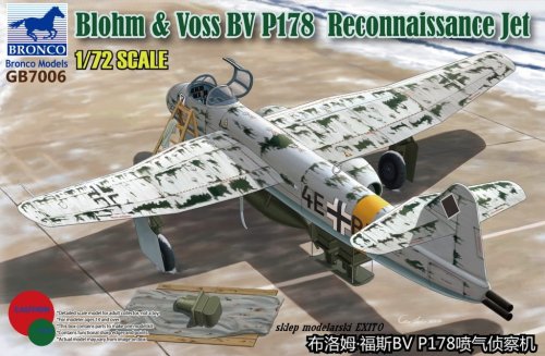 Przejdź do produktu BRONCO GB 7006 - 1:72 Blohm & Voss BV P178 Reconnaissance Jet