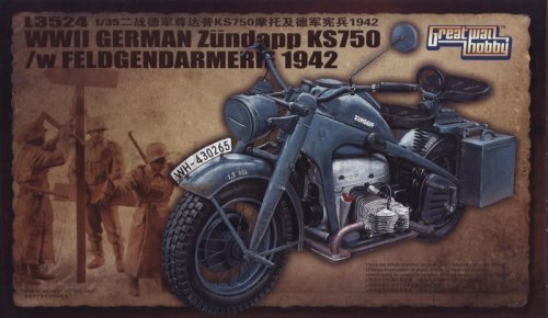Przejdź do produktu GREAT WALL HOBBY 3524 - 1:35 German Zundapp KS750 w/ Feldgenadarmerie 1942