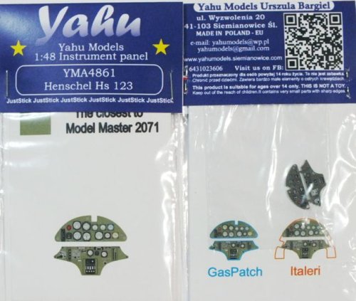 Przejdź do produktu YAHU YMA4861 - 1:48 Henschel Hs 123 tablica przyrządów