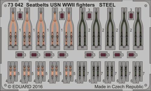 Przejdź do produktu EDUARD 73042 - 1:72 Seatbelts USN WWII fighters - Steel