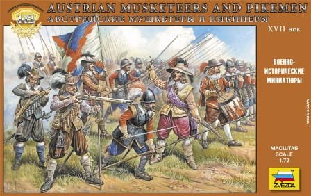 Przejdź do produktu ZVEZDA 8061 - 1:72 Austrian Musketeers and Pikemen XVII century