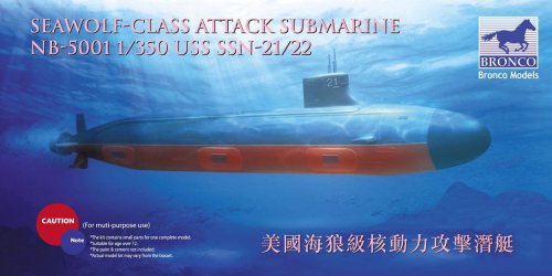 Przejdź do produktu BRONCO NB 5001 - 1:350 USS SSN Sea-Wolf attack submarine