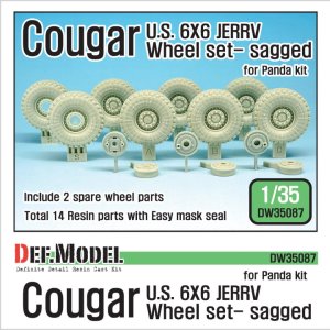 DEF MODEL DW35087 - 1:35 Cougar 6x6 JERRV Sagged Wheel set