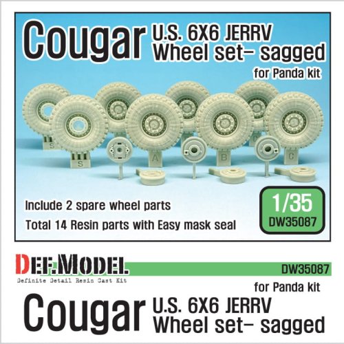 Przejdź do produktu DEF MODEL DW35087 - 1:35 Cougar 6x6 JERRV Sagged Wheel set