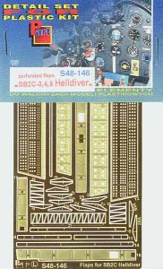 PART S48146 - 1:48 SB2C-3,4,5 Helldiver perforated flaps