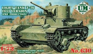 UNIMODELS 630 - 1:72 Light tank T-26 1933 version (pre-production)