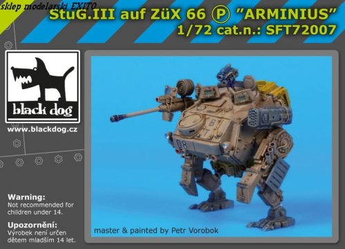 Przejdź do produktu BLACK DOG SFT72007 - 1:72 Stug.III auf ZuX Arminius