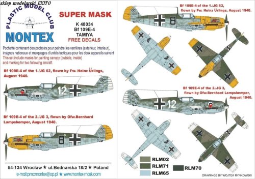 Przejdź do produktu MONTEX K48034 - 1:48 Bf-109 E-4