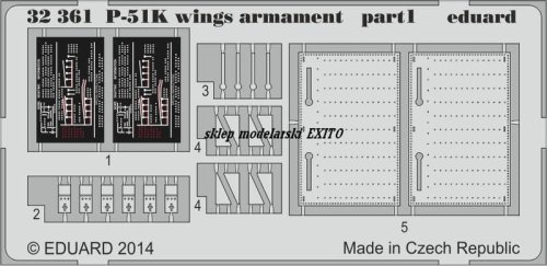 Przejdź do produktu EDUARD 32361 - 1:32 P-51K wings armament