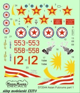 MODELMAKER D72044 - 1:72 Asian Fulcrums part 1 Malaysia , Kazakhstan , North Korea